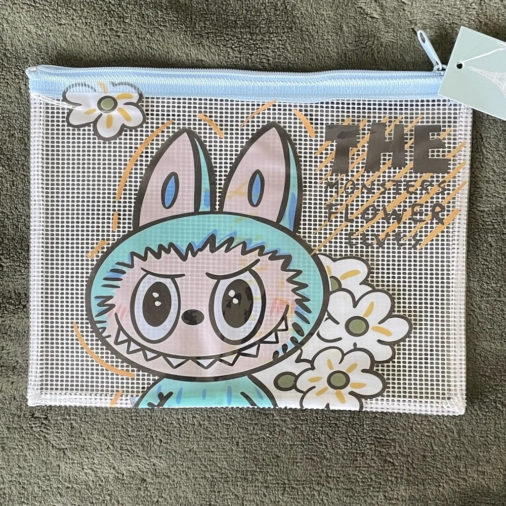 NWT Labubu Mesh Pouch light blue